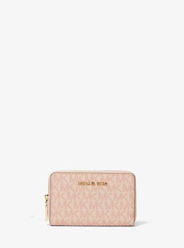 Damske Penazenky Michael Kors Small Logo and Leather Ruzove - Doplnky Michael Kors Lacne | BSGFH-7501